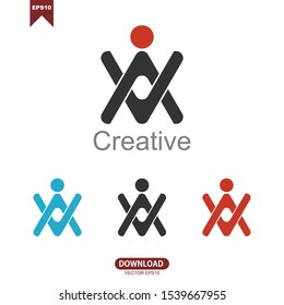 Abstract initial letter A , up arrow logo vector design
