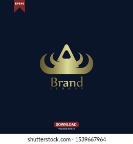 Abstract initial letter A , up arrow logo vector design