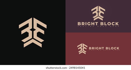 Abstract initial letter B or BB in gold color isolated on multiple background colors. The logo is suitable for apartment marketing agency logo design inspiration templates.