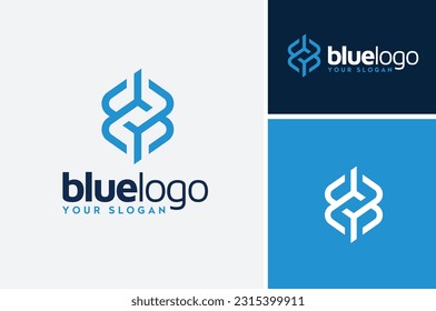 Resumen Letra inicial B enlace línea conectada diseño de logotipo moderno