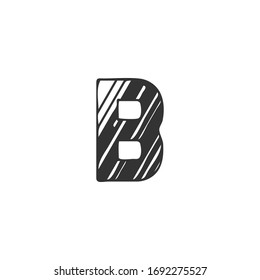Abstract Initial Letter B Logo icon, Monogram art style vector design.