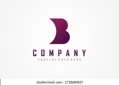 Abstract Initial Letter B Logo. Usable for Business and Technology Logos. Flat Vector Logo Design Template Element.