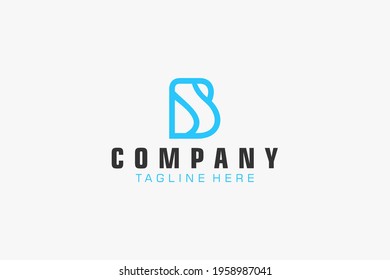 Abstract Initial Letter B Logo. Usable for Business, Technology and Branding Logos. Flat Vector Logo Design Template.