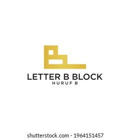 Resumen Logo De La Letra Inicial B. Estilo geométrico aislado en fondo negro. Icono de Monograma Moderno y Elegante, Usable para Logotipos de Negocios y Marcas. Plantilla de diseño de logotipos de vectores planos