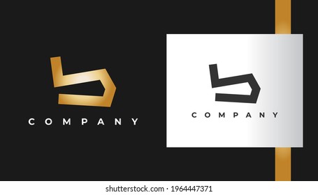 Abstract Initial Letter B Logo in Golden Gradient. Usable for Business and Technology Logos. Usable for Business and Technology Logos