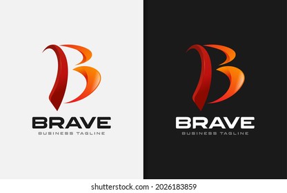 Abstract Initial Letter B Logo Design with Modern Gradient Style. Monogram Vector Logo Design. 