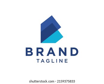 Abstract Initial Letter B Logo. Flat Vector Logo Design Template Element.
