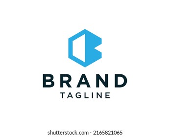 Abstract Initial Letter B Logo. Blue Line Shapes Infinity Style isolated on White Background. Usable for Business and Branding Logos. Flat Vector Logo Design Template Element.
