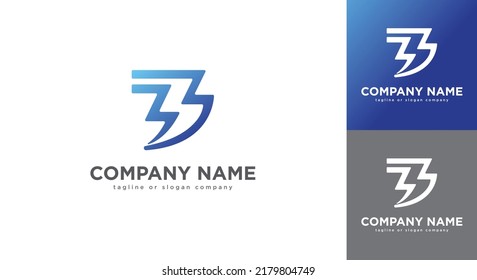 Abstract Initial Letter B Logo. Usable for Business, Brand Names and Electric Company. Flat Vector Logo Design Template Element.