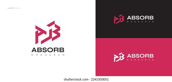 Abstract Initial Letter A and B Logo Design. AB Monogram Logo