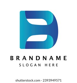 Abstrakter Anfangsbuchstabe b Logo.  Für Unternehmens- und Branding-Logos geeignet. Flaches Vectorlogo-Design-Vorlagenelement.