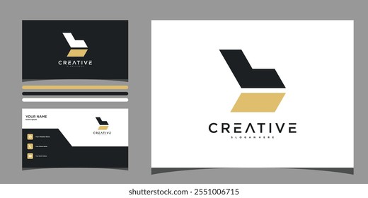 Logotipo inicial Abstractas de la letra B y diseño de la tarjeta de visita. Vector de Premium