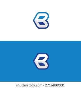 Icono Abstractas del diseño del logotipo de la letra inicial B con el concepto semi transparente y multicolor de los Gradientes del monograma