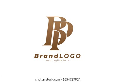 Abstract initial letter B and P logo,usable for branding and business logos, Flat Logo Design Template, vector illustration