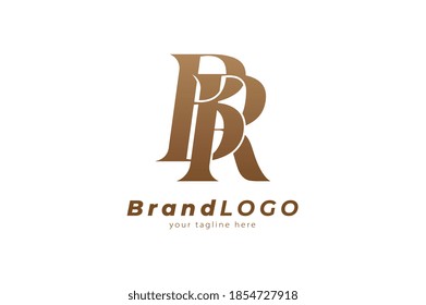 Abstrakter Anfangsbuchstabe B und R-Logo, geeignet für Branding- und Unternehmenslogos, flache Logo-Design-Vorlage, Vektorgrafik