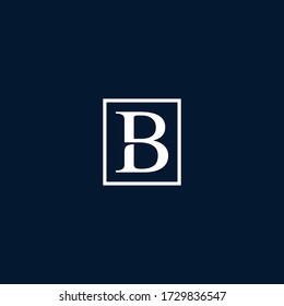 Abstract Initial letter B typography logo design with Luxury logo Design inspiration vector icon illustration custom logo design