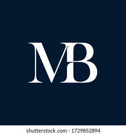 Initial M B mit Luxury Logo Design Inspiration Vektor Ikone Abbildung
