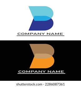Abstract Initial Letter B V Logo. Flat Vector Logo Design Template Element