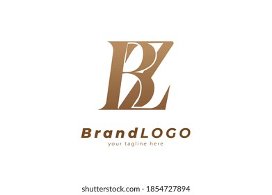 Resumen del logotipo de la letra inicial B y Z, utilizable para la marca y los logotipos comerciales, plantilla de diseño de logotipos planos, ilustración vectorial