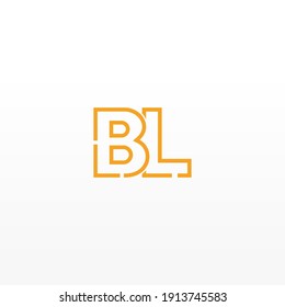 Abstract Initial Letter BL Logo. Line Style isolated. Usable for Business and Technology Logos. Flat Vector Logo Design Template Element.