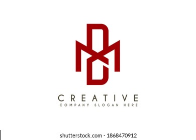 Abstract initial letter BM MB linked logo design vector illustration. letter BM MB business consulting logos template element design