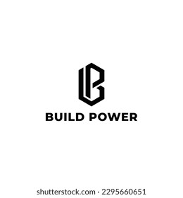 Resumen de la letra inicial logotipo BP o PB en color negro aislado en fondo blanco. Letra creativa y minimalista Diseño de logotipo BP PB, Monograma PB BP