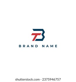Abstract initial letter BT or TB logo design on the luxury background. Letter BT monogram initials letter logo concept. BT elegant and Professional white color letter icon design on a white background