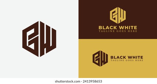 Abstract initial letter BW or WB logo in brown color isolated in white background applied for boutique insurance company logo also suitable for the brands or companies have initial name WB or BW.