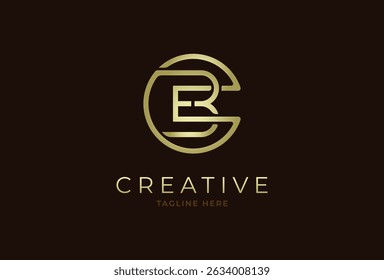 Abstract initial letter C, B and E logo,circle line and letter CBE combination, usable for branding and business logos, Flat Logo Design Template, vector illustration