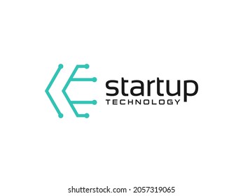 Abstract Initial Letter C Logo. Blue Circular Line with Connected Dots isolated on White Background. Usable for Business and Technology Logos. Flat Vector Logo Design Template Element.