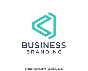 Resumen Logo De La Letra Inicial C. Línea circular degradada azul aislada en fondo blanco. Usable para Logos de Negocios y Tecnología. Elemento de plantilla de diseño de logotipo de vectores planos.