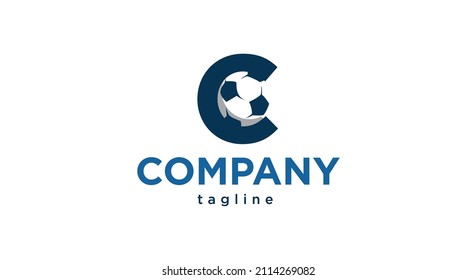 Abstraktes Logo für den Anfangsbuchstaben C. Für Unternehmen, Markenbezeichnungen und Sportfirmen geeignet. Flaches Vectorlogo-Design-Vorlagenelement.