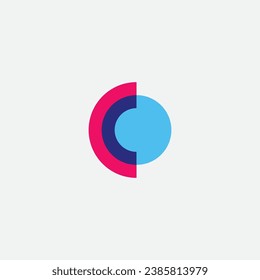 abstract initial letter c logo design illustration vector template