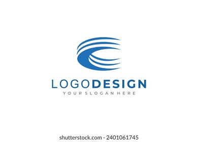 Abstract Initial Letter C Logo