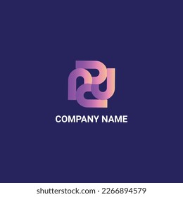 Abstract Initial Letter C and O Linked Logo. Blue Gradient Circular Rounded Infinity Style with Connected Dots. Usable for Business and Technology Logos. Flat Vector Logo Design Template Element.