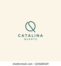Abstract Initial Letter C Q typography logo design vector inspiration custom logo design