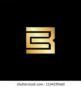 
Abstract initial letter CB BC. minimal awesome trendy professional logo design template. Vector letter logo with gold and black color.