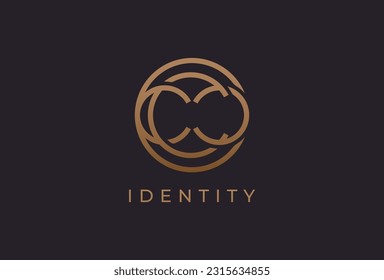 Abstract initial letter CCC logo,usable for branding and business logos, Flat Logo Design Template, vector illustration