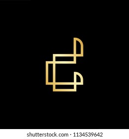 
Abstract initial letter CD DC. minimal awesome trendy professional logo design template. Vector letter logo with gold and black color.