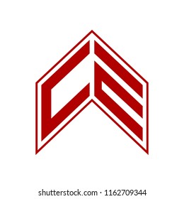 abstract initial letter CE or OE logo concept design template vector illustration