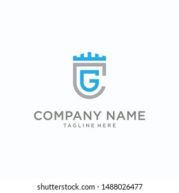 Abstract initial letter CG GC, minimal awesome professional logo design template - Vector