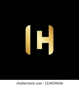 
Abstract initial letter CH HC. minimal awesome trendy professional logo design template. Vector letter logo with gold and black color.