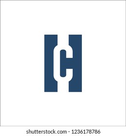 Abstract initial letter CH HC. minimal awesome trendy professional logo design template. 