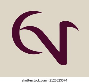 Abstract initial letter CN. Awesome professional logo design template.