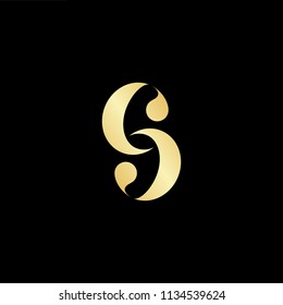 
Abstract initial letter CS SC. minimal awesome trendy professional logo design template. Vector letter logo with gold and black color.