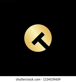 
Abstract initial letter CT TC OT TO. minimal awesome trendy professional logo design template. Vector letter logo with gold and black color.
