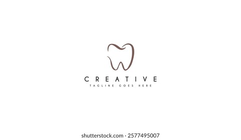 Abstract Initial Letter D dental logo design vector illustration.