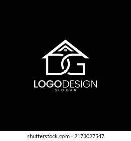 Abstract initial letter D and G logo, usable for branding and business logo vector.