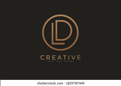 Abstract initial letter D and L logo, usable for branding and business logos, Flat Logo Design Template, vector illustration