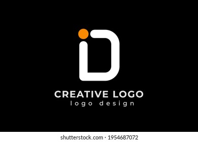 Abstract Initial Letter D Logo. Flat Vector Logo Design Template Element.